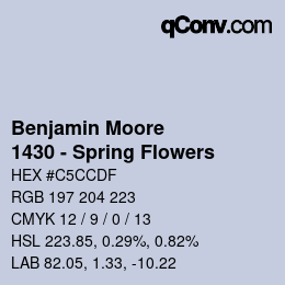 Code couleur: Benjamin Moore - 1430 - Spring Flowers | qconv.com