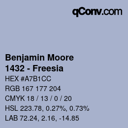 カラーコード: Benjamin Moore - 1432 - Freesia | qconv.com