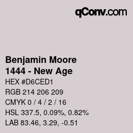 Código de color: Benjamin Moore - 1444 - New Age | qconv.com