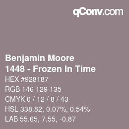 Code couleur: Benjamin Moore - 1448 - Frozen In Time | qconv.com