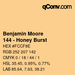 Código de color: Benjamin Moore - 144 - Honey Burst | qconv.com