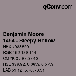 Color code: Benjamin Moore - 1454 - Sleepy Hollow | qconv.com