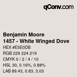Color code: Benjamin Moore - 1457 - White Winged Dove | qconv.com