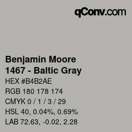 カラーコード: Benjamin Moore - 1467 - Baltic Gray | qconv.com