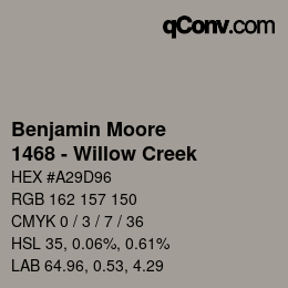 Code couleur: Benjamin Moore - 1468 - Willow Creek | qconv.com