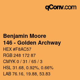 Code couleur: Benjamin Moore - 146 - Golden Archway | qconv.com