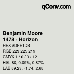 Color code: Benjamin Moore - 1478 - Horizon | qconv.com