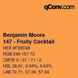 Código de color: Benjamin Moore - 147 - Fruity Cocktail | qconv.com