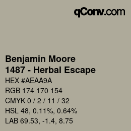 Color code: Benjamin Moore - 1487 - Herbal Escape | qconv.com