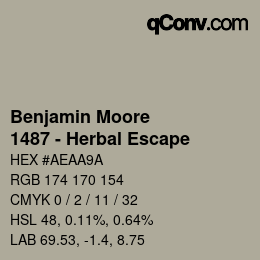 Code couleur: Benjamin Moore - 1487 - Herbal Escape | qconv.com