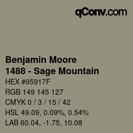 Color code: Benjamin Moore - 1488 - Sage Mountain | qconv.com