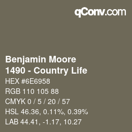 Color code: Benjamin Moore - 1490 - Country Life | qconv.com