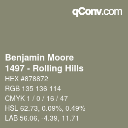 Farbcode: Benjamin Moore - 1497 - Rolling Hills | qconv.com