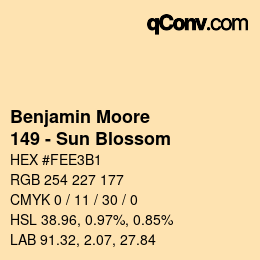 Código de color: Benjamin Moore - 149 - Sun Blossom | qconv.com