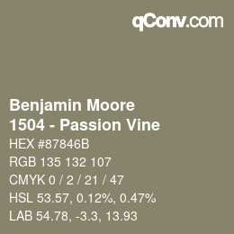 Color code: Benjamin Moore - 1504 - Passion Vine | qconv.com