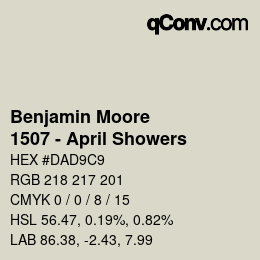 Farbcode: Benjamin Moore - 1507 - April Showers | qconv.com