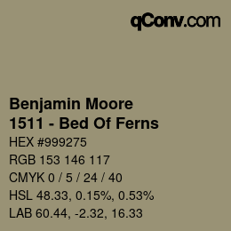 Color code: Benjamin Moore - 1511 - Bed Of Ferns | qconv.com