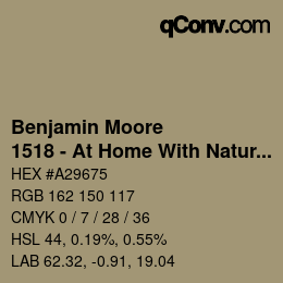 Farbcode: Benjamin Moore - 1518 - At Home With Nature | qconv.com