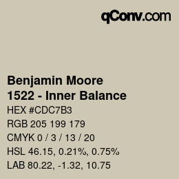 Color code: Benjamin Moore - 1522 - Inner Balance | qconv.com