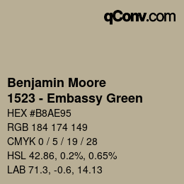 Color code: Benjamin Moore - 1523 - Embassy Green | qconv.com
