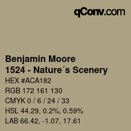 Color code: Benjamin Moore - 1524 - Nature´s Scenery | qconv.com