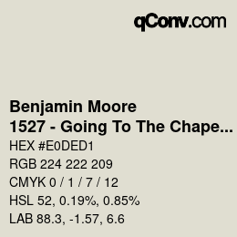Code couleur: Benjamin Moore - 1527 - Going To The Chapel | qconv.com