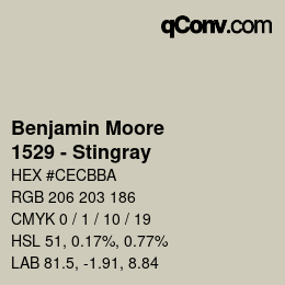 Farbcode: Benjamin Moore - 1529 - Stingray | qconv.com
