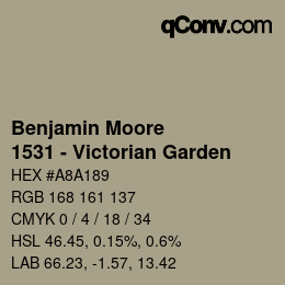 カラーコード: Benjamin Moore - 1531 - Victorian Garden | qconv.com
