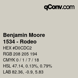 Color code: Benjamin Moore - 1534 - Rodeo | qconv.com