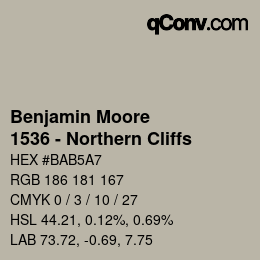 Código de color: Benjamin Moore - 1536 - Northern Cliffs | qconv.com
