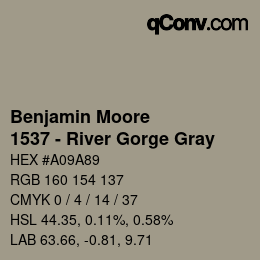 Farbcode: Benjamin Moore - 1537 - River Gorge Gray | qconv.com