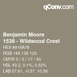 Farbcode: Benjamin Moore - 1538 - Wildwood Crest | qconv.com