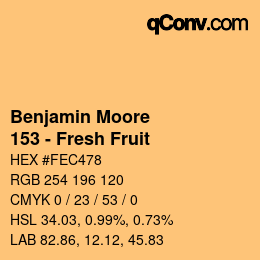 Code couleur: Benjamin Moore - 153 - Fresh Fruit | qconv.com