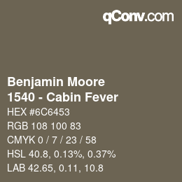 Color code: Benjamin Moore - 1540 - Cabin Fever | qconv.com