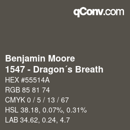 Farbcode: Benjamin Moore - 1547 - Dragon´s Breath | qconv.com