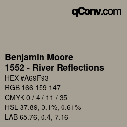 Color code: Benjamin Moore - 1552 - River Reflections | qconv.com