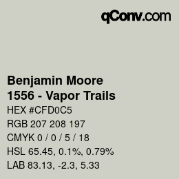 Farbcode: Benjamin Moore - 1556 - Vapor Trails | qconv.com