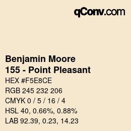 Farbcode: Benjamin Moore - 155 - Point Pleasant | qconv.com