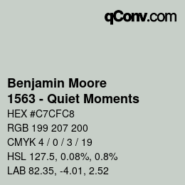 Color code: Benjamin Moore - 1563 - Quiet Moments | qconv.com