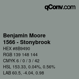 Farbcode: Benjamin Moore - 1566 - Stonybrook | qconv.com