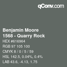 Color code: Benjamin Moore - 1568 - Quarry Rock | qconv.com