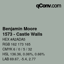 Color code: Benjamin Moore - 1573 - Castle Walls | qconv.com