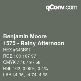 Farbcode: Benjamin Moore - 1575 - Rainy Afternoon | qconv.com