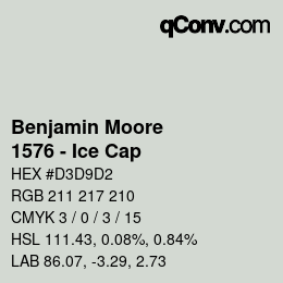 Farbcode: Benjamin Moore - 1576 - Ice Cap | qconv.com
