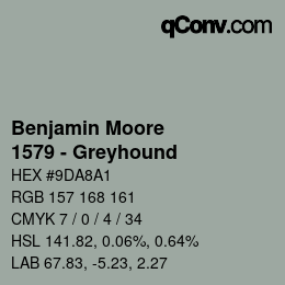 Code couleur: Benjamin Moore - 1579 - Greyhound | qconv.com