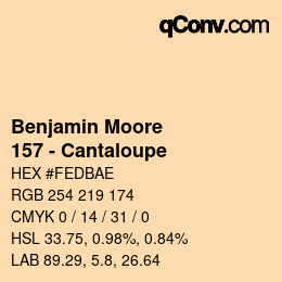 Color code: Benjamin Moore - 157 - Cantaloupe | qconv.com