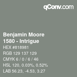 Color code: Benjamin Moore - 1580 - Intrigue | qconv.com