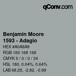 Código de color: Benjamin Moore - 1593 - Adagio | qconv.com