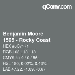 Farbcode: Benjamin Moore - 1595 - Rocky Coast | qconv.com