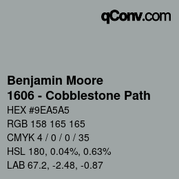 颜色代码: Benjamin Moore - 1606 - Cobblestone Path | qconv.com